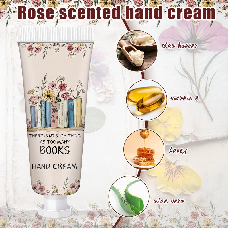 Leelosp 48 Pcs Book Club Gift Bulk Mini Hand Cream Travel Size Lotion Book Lover Gift for Women Member for Dry Cracked Hands - Image 3